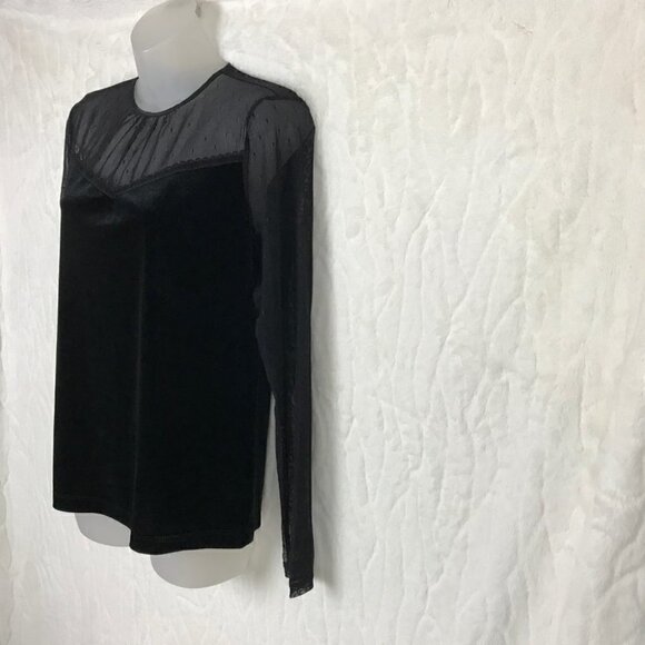 Ralph Lauren Velvet  And Lace Blouse Size M - Picture 4 of 8